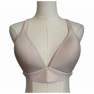 Aerie Real Me Full Coverage 36D Bra Beige Nude Wireless Back Closure Smoothing